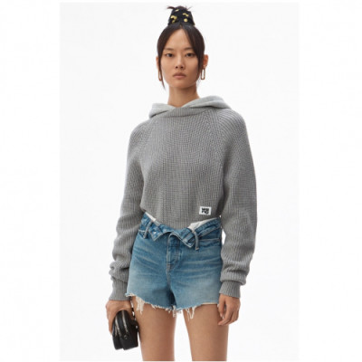 [매장판]Alexsander Wang 2019 Womens Hood Sweater - 알렉산더왕 2019 여성 후드 스웨터 Alw0025x.Size(xs - m).그레이