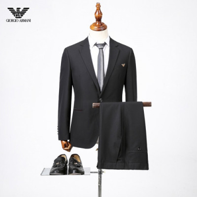 Armani 2019 Mens Business Suit Jacket&Pants - 알마니 남성 비지니스 슈트 자켓&슬랙스 Arm0336x.Size(m - 3xl).블랙