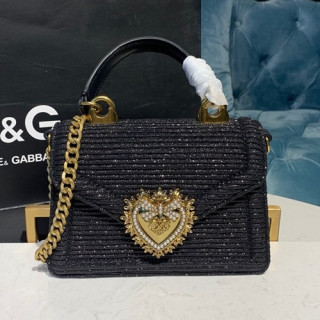 Dolce&Gabbana 2019 Tote Shoulder Bag ,19CM - 돌체 앤 가바나 2019 여성용 토트 숄더백 DGB0238,19cm,블랙