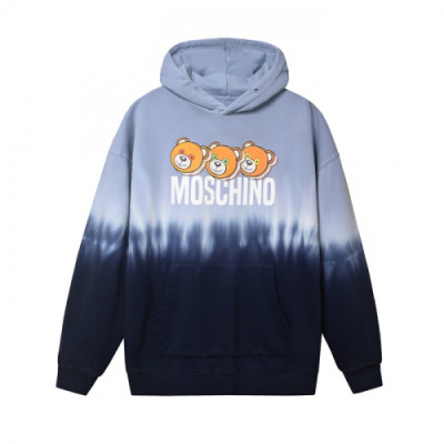 Moschino 2019 Mm/Wm Logo Teddy Cotton Hood Tee - 모스키노 2019 남자 로고 테디 코튼 후드티 Mos0035x.Size(xs - l).블루