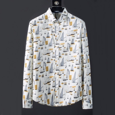 Louis vuitton 2019 Mens Logo Slim Fit Cotton shirt - 루이비통 2019 남성 로고 슬림핏 코튼 셔츠 Lou01332x.Size(m - 3xl).화이트