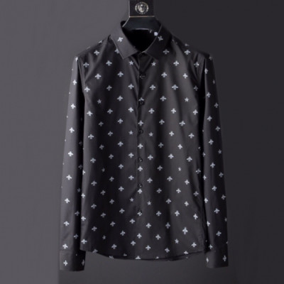 Gucci 2019 Mens Neck Logo Slim Fit Cotton shirt - 구찌 2019 남성 넥로고 슬림핏 코튼 셔츠 Guc01540x.Size(m - 3xl).블랙