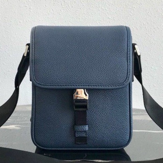 Prada 2019 Leather Messenger Shoulder Bag,22CM - 프라다 2019 레더 남성용 메신저 숄더백,VA0723-2,22cm,블루