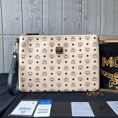 MCM 2019 Visetos Clutch Bag,30cm - 엠씨엠 2019 남여공용 비세토스 클러치백 MCMB0384,30cm,베이지