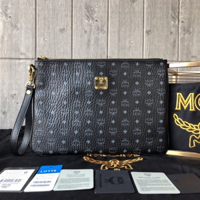 MCM 2019 Visetos Clutch Bag,30cm - 엠씨엠 2019 남여공용 비세토스 클러치백 MCMB0385,30cm,블랙