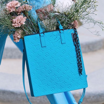 Louis Vuitton 2019 Sac Plat Tote Shoulder Shopper Bag,28cm - 루이비통 2019 삭 플라 남성용 토트 숄더 쇼퍼백 M44476,LOUB1765,28cm,블루