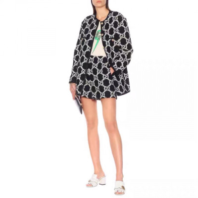 Gucci 2019 Womens Modern Casual Cashmere Suit Jacket - 구찌 2019 여성 모던 캐쥬얼 캐시미어 슈트 자켓 Guc01617x.Size(s - l).블랙