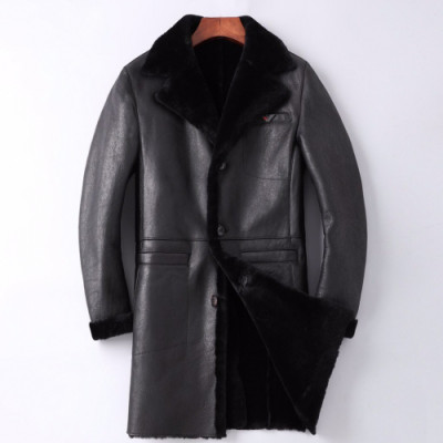 Armani 2019 Mens Business Leather Jacket - 알마니 2019 남성 비지니스 양면 가죽 자켓 Arm0406x.Size(l - 4xl).블랙