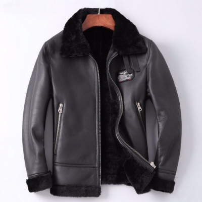 Armani 2019 Mens Business Leather Jacket - 알마니 2019 남성 비지니스 양면 가죽 자켓 Arm0407x.Size(l - 4xl).블랙