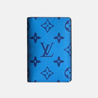 Louis Vuitton 2019 Monogram Canvas Card Purse M63145 - 루이비통 2019 모노그램 남여공용 캔버스 카드 퍼스,LOUW0359,Size(11cm),블루