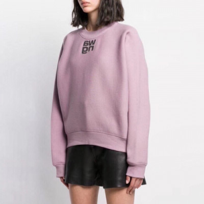 [매장판]Alexsander Wang 2019 Womens Logo Cotton Tshirt - 알렉산더왕 2019 여성 로고 코튼 기모 맨투맨 Alw0032x.Size(s - l).인디언핑크