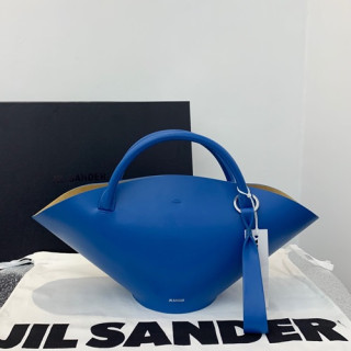 Jil Sander 2019 Sombrero Leather Small Tote Bag,42cm - 질샌더 2019 솜브레로 여성용 레더 스몰 토트백 JILB0015,42cm,블루