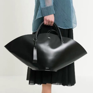 Jil Sander 2019 Sombrero Leather Large Tote Bag,67cm - 질샌더 2019 솜브레로 여성용 레더 라지 토트백 JILB0018,67cm,블랙