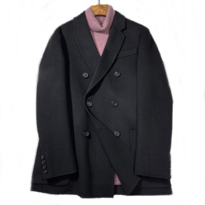 [매장판]Fendi 2019 Mens Logo Cashmere Coat - 펜디 2019 남성 로고 캐시미어 코트 Fen0420x.Size(m - 2xl).블랙
