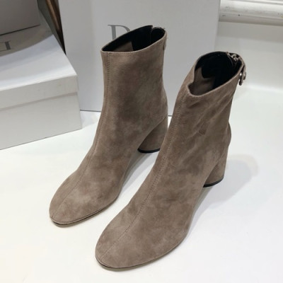 Dior 2019 Ladies Suede Middle Heel Boots - 디올 2019 여성용 스웨이드 미들힐 부츠 DIOS0132,Size(225-245),베이지그레이