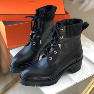 Hermes  2019 Ladies Middle Heel Ankle Boots - 에르메스 2019 여성용 미들힐 앵글 부츠 HERS0254,Size(225-245),블랙