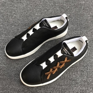 Ermenegildo Zegna  2019 Mens Leather Sneakers - 에르메넬질도 제냐 2019 남성용 레더 스니커즈 ZEGS0006.Size(245 - 265).블랙