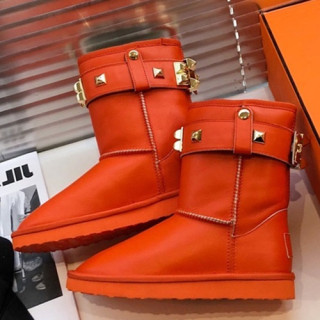 Hermes  2019 Ladies Leather Boots - 에르메스 2019 여성용 레더 부츠 HERS0259,Size(225-250),오렌지