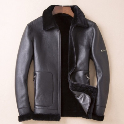 Dior 2019 Mens Logo Modern Leather Jacket - 디올 2019 남성 모던 가죽 자켓 Dio0433x.Size(m - 3xl).블랙