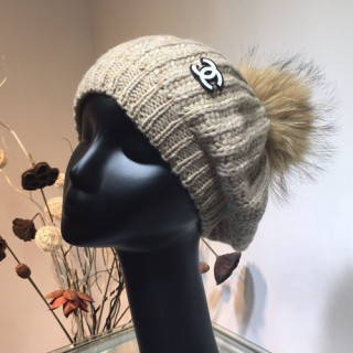 Chanel 2019 Ladies Knit & Fox Fur Cap - 샤넬 2019 여성용 니트&폭스퍼 모자 CHAM0054, 카키
