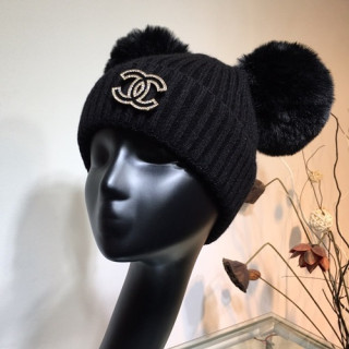 Chanel 2019 Ladies Knit Cap - 샤넬 2019 여성용 니트 모자 CHAM0060, 블랙