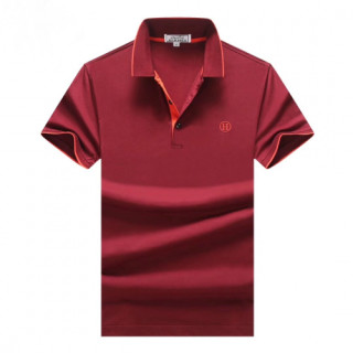 Hermes 2019 Mens Logo Cotton Polo Short Sleeved Tshirt - 에르메스 2019 남성 로고 코튼 폴로 반팔티 Her0338x.Size(m - 3xl).2컬러(버건디/화이트)