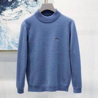 Zegna 2019 Mens Basic Crew-neck Wool Sweater - 제냐 2019 남성 베이직  터틀넥 울 스웨터 Zeg0124x.Size(m - 3xl).스카이블루