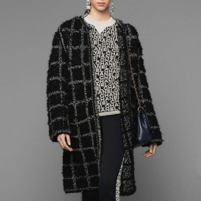 Chanel 2019 Womens Trendy Tweed Coat - 샤넬 2019 여성 트렌디 트위드 코트 Cha0497x.Size(s - l).블랙