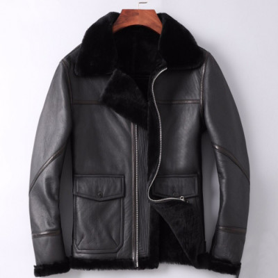 Burberry 2019 Mens Casual Leather Jacket - 버버리 2019 남성 캐쥬얼 가죽 자켓 Bur01640x.Size(l - 4xl).블랙