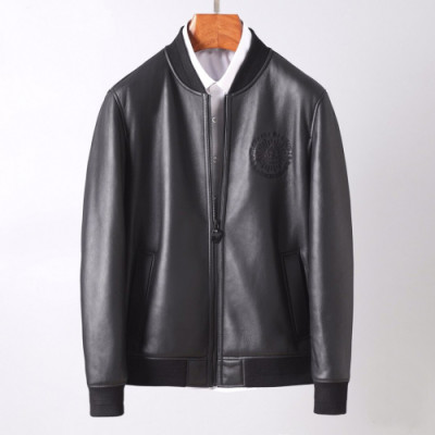 Givenchy 2019 Mens Logo Casual Leather Jacket - 지방시 남성 로고 캐쥬얼 레더 자켓 Giv0259x.Size(m - 3xl).블랙