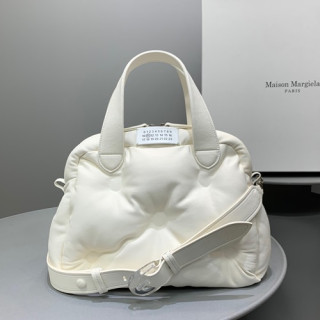 Maison Margiela 2019 Glam Slam Leather Shoulder Bag,37cm - 메종 마르지엘라 2019 글램 슬램 레더 숄더백,MMB0030,37cm,화이트