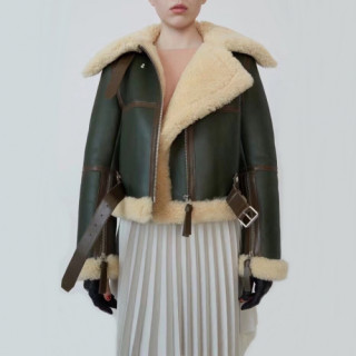 Acne Sstudios 2019 Womens Casual Leather Jacket - 아크네 2019 여성 캐쥬얼 가죽 자켓 Acn0041x.Size(s - 2xl).그린