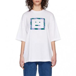Acne 2019 Studios Mm/Wm Logo Cotton Short Sleeved Tshirt  - 아크네 스튜디오 2019 남자 로고 코튼 반팔티 Acn0046x.Size(2xs - s).화이트