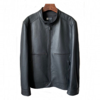 Ermenegildo Zegna 2019 Mens Business Leather Jacket - 에르메네질도 제냐 2019 남성 비지니스 가죽 자켓 Zeg0132x.Size(m - 3xl).블랙