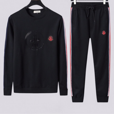 [몽클레어]Moncler 2019 Mens Patch Logo Training Clothes&Pants - 몽클레어 2019 남성 패치 로고 트레이닝복&팬츠 Moc01318x.Size(m - 3xl).블랙