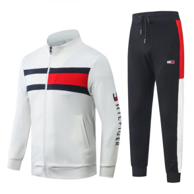 [토미]Tommy 2020 Mens Logo Silket Training Clothes&Pants - 토미 2020 남성 로고 실켓 트레이닝복&팬츠 Tom0020x.Size(m - 3xl).화이트
