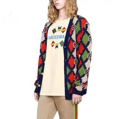 [커스텀급]Gucci 2020 Mm/Wm Trendy V-neck Wool Cardigan - 구찌 2020 남자 트렌디 브이넥 울 가디건 Guc01959x.Size(s - l).그린