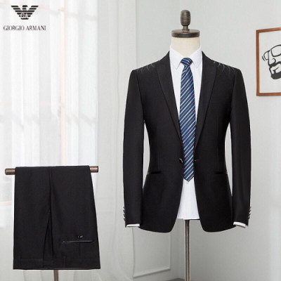 [알마니]Armani 2020 Mens Business Cotton Suit Jackets&Slacks - 알마니 2020 남성 비지니스 코튼 슈트 자켓&슬랙스 Arm0545x.Size(m - 2xl).블랙