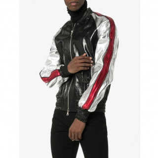 [발망]Balmain 2020 Mens Casual Logo Leather Jackets - 발망 2020 남성 캐쥬얼 로고 가죽 자켓 Balm0087x.Size(m - 3xl).블랙