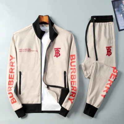 [버버리]Burberry 2020 Mens Logo Casual Silket Training Clothes&Pants - 버버리 2020 남성 로고 캐쥬얼 실켓 트레이닝복&팬츠 Bur01986x.Size(m - 3xl).베이지
