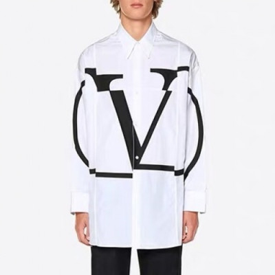 [발렌티노]Valentino 2020 Mens Logo Tencel Shirts - 발렌티노 2020 남성 로고 텐셀 셔츠 Val0322x.Size(m - 3xl).화이트