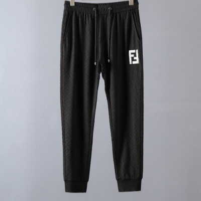 [펜디]Fendi 2020 Mens Casual Initial Logo Casual Training Pants - 펜디 2020 남성 캐쥬얼 이니셜 로고 캐쥬얼 트레이닝 팬츠 Fen0537x.Size(m - 3xl).블랙
