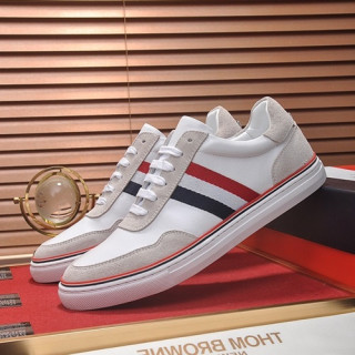 Thom Brown 2019 Mens Leather Sneakers - 톰브라운 2019 남성용 레더 스니커즈 THOMS0029,Size(240 - 270).화이트