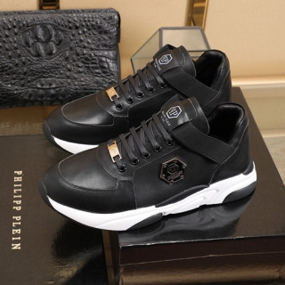 Philipp plein 2020 Mens Leather Sneakers  - 필립플레인 2020 남성용 레더 스니커즈 PPS0183,Size(240 - 270).블랙