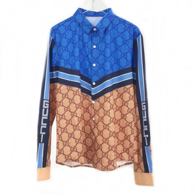 [구찌]Gucci 2020 Mens Logo Casual Silket Tshirts - 구찌 2020 남성 로고 캐쥬얼 실켓 셔츠 Guc02176x.Size(m - 3xl).블루