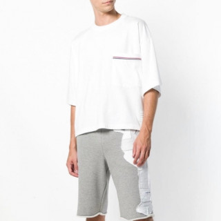 [톰브라운]Thom Browne 2020 Mens Casual Cotton Oversize Short Sleeved Tshirts - 톰브라운 2020 남성 로고 코튼 오버사이즈 반팔티 Tho0528x.Size(s - l).화이트