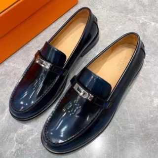 Hermes 2024 Mens Leather Loafer - 에르메스 2024 남성용 레더 로퍼 HERS0289,Size(240 - 280).네이비