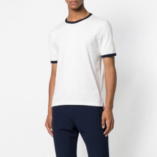 [톰브라운]Thom Browne 2020 Mm/Wm Casual Cotton Short Sleeved Tshirts - 톰브라운 2020 남자 로고 코튼 반팔티 Tho0570x.Size(s - xl).화이트