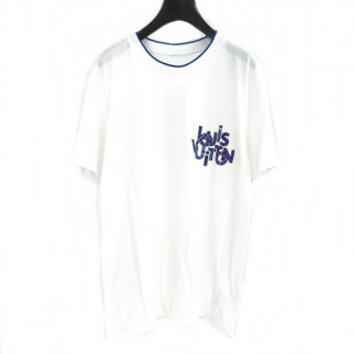 [루이비통]Louis vuitton 2020 Mm/Wm Crew-neck Cotton Short Sleeved Tshirts - 루이비통 2020 남자 크루넥 코튼 반팔티 Lou01705x.Size(s - 2xl).화이트