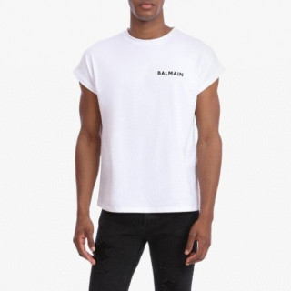 [발망]Balmain 2020 Mm/Wm Logo Cotton Short Sleeved Tshirs - 발망 2020 남자 로고 코튼 반팔티 Bam0094x.Size(s - l).화이트
